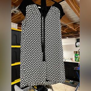 Navy blue with pattern dress